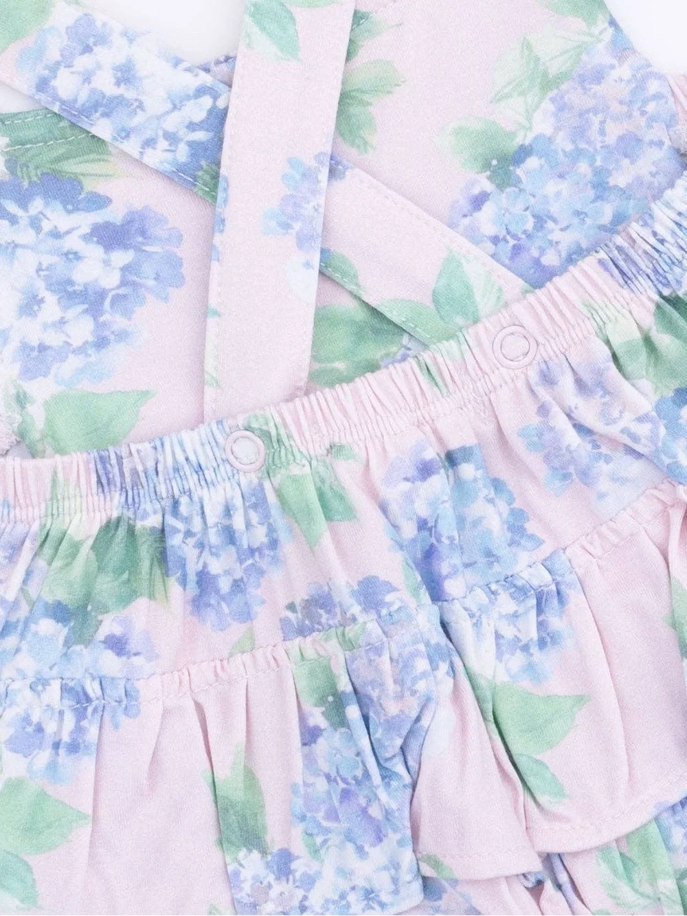 Angel Dear Hydrangeas Ruffle Sunsuit Bubble Romper 6-12 18-24 months